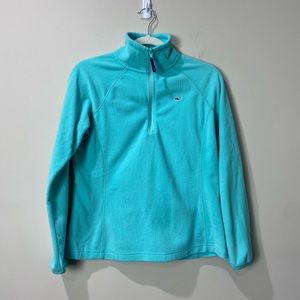 Vineyard Vines Turquoise Fleece Pullover
